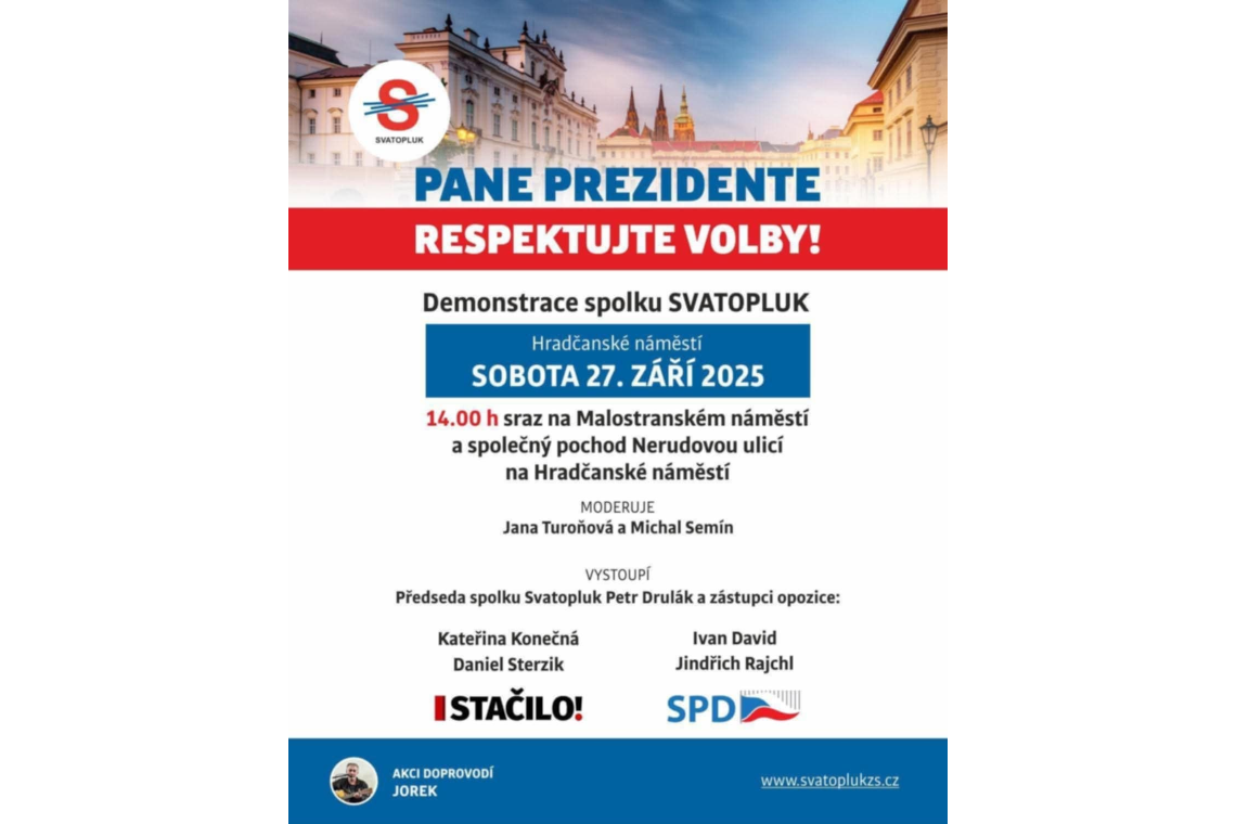 Plakát na demonstraci - pane prezidente, respektujte volby!